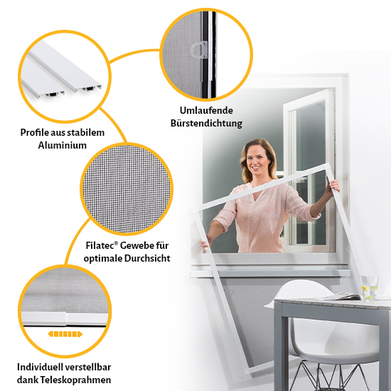 Besonderheiten der Fliegengitter Fenster Slide