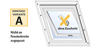 Fliegengitter Dachfenster anbringen Variante A