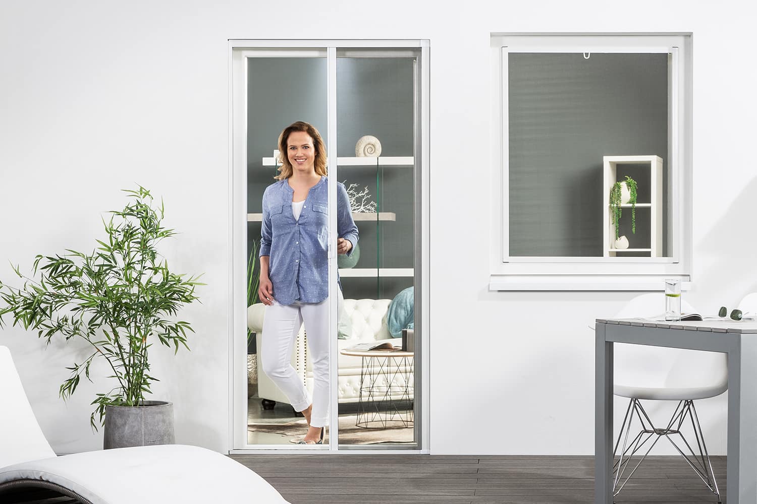 Insektenschutzrollo Tür "SMART", Selbstbausatz / Zuschnitt nach Maß